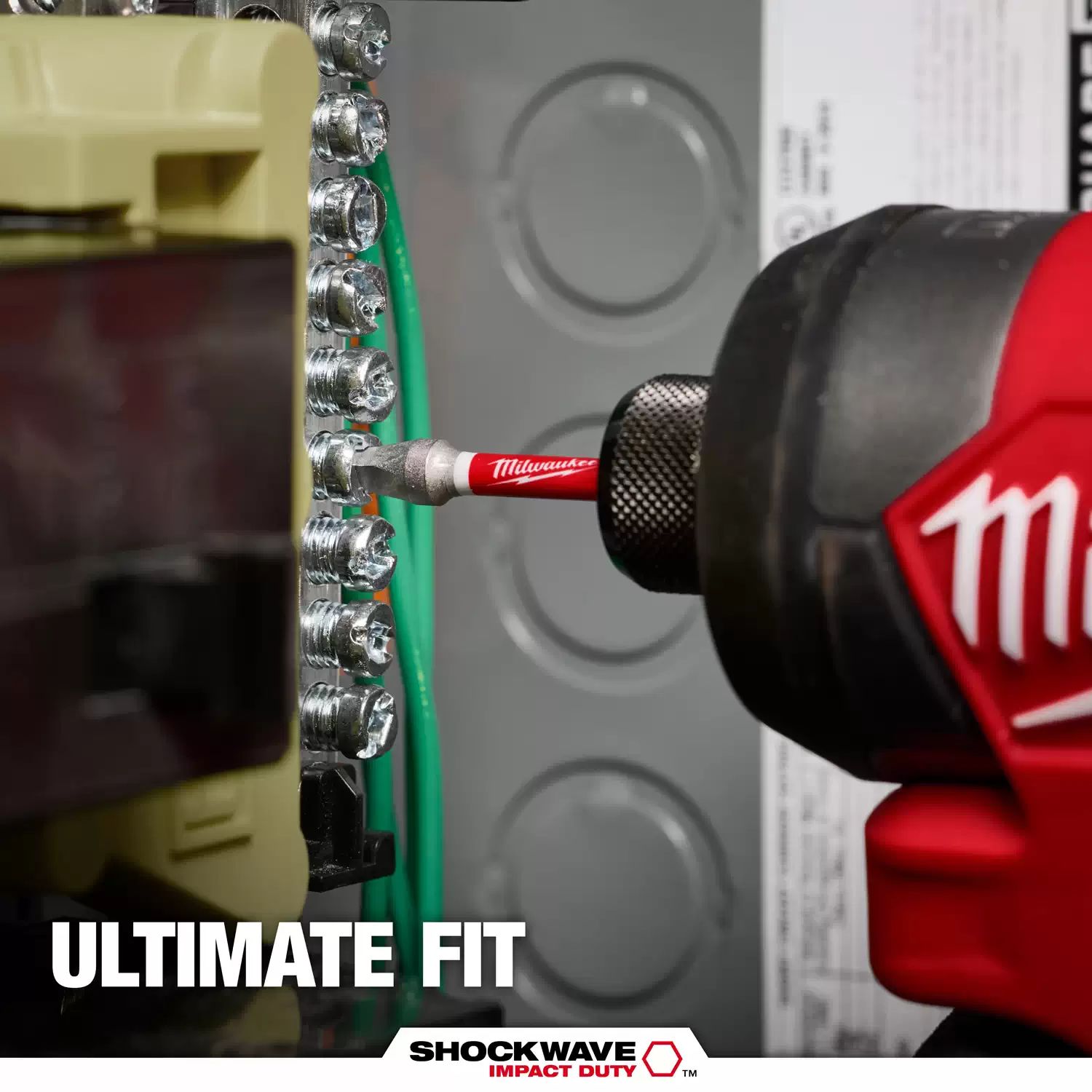 Milwaukee 48-32-4606 5PC SHOCKWAVE Impact Duty 2" Square Recess #2 Power Bits